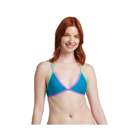 Speedo Women's Solid Crossback Triangle Top  Two Piece Swimsuits  Speedo