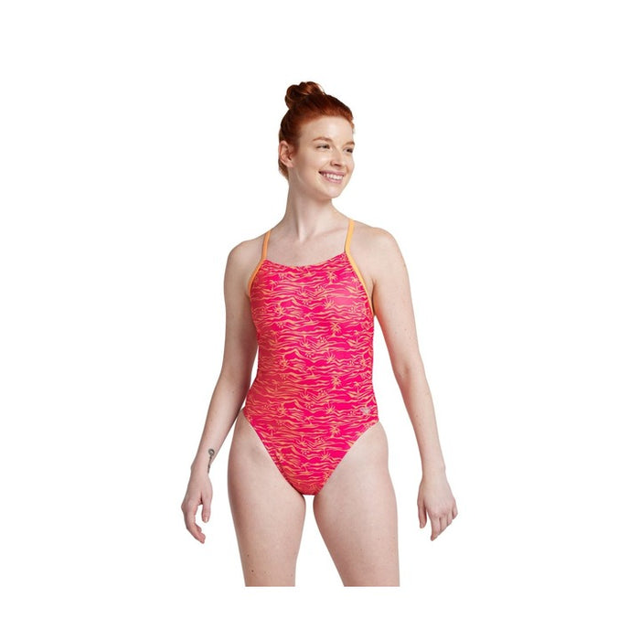 Speedo Printed Double Lace Back 1 Pc