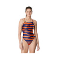 Speedo Women's Contort Stripes Crossback One Piece Swimsuit  One Piece Swimsuits  Speedo