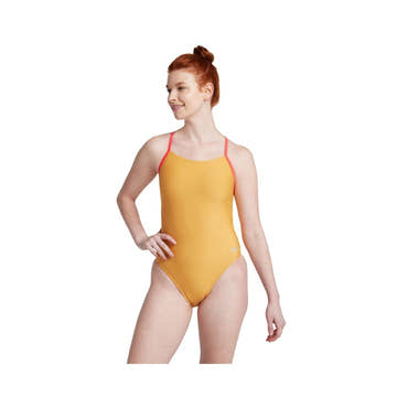 Speedo Women's Printed Double Strap One Piece Swimsuit  One Piece Swimsuits  Speedo