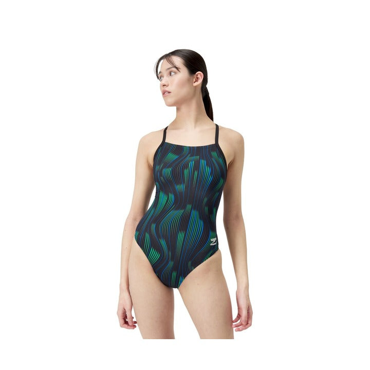 Speedo Space Train Flyback One Piece Swimsuit  Swim Team Prints  Speedo