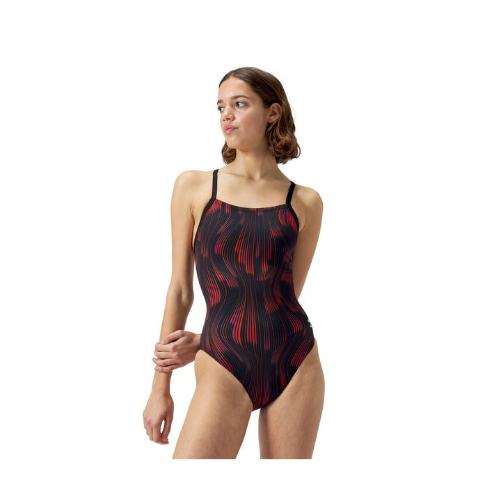 Speedo Space Train Flyback One Piece Swimsuit  Swim Team Prints  Speedo