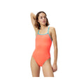 Speedo Women's Solid Double Strap One Piece Swimsuit  One Piece Swimsuits  Speedo