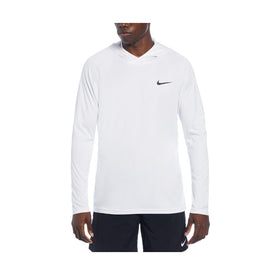 Nike Men's Essential Long Sleeve Hooded Hydroguard  Long Sleeve Rash Guard  Nike