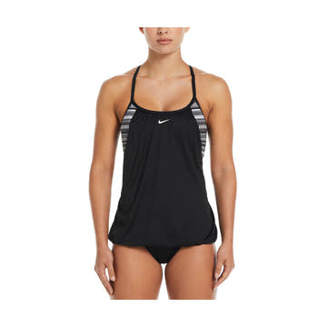 Nike Women Digi Stripe Layered Tankini  Women's Tankini Top  Nike