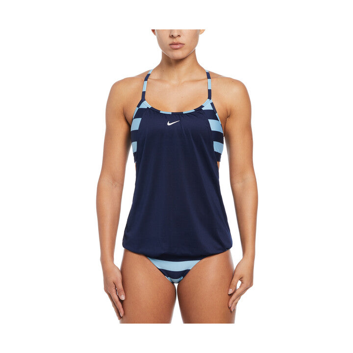 Nike Women Statement Stripe Layered Tankini  Women's Tankini Top  Nike