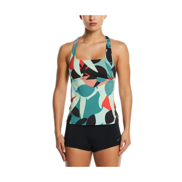 Nike Women Jungle Floral Square Neck Tankini  Women's Tankini Top  Nike
