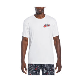 Nike Men Scribble Patch Short Sleeve Hydroguard  Short Sleeve Rash Guard  Nike