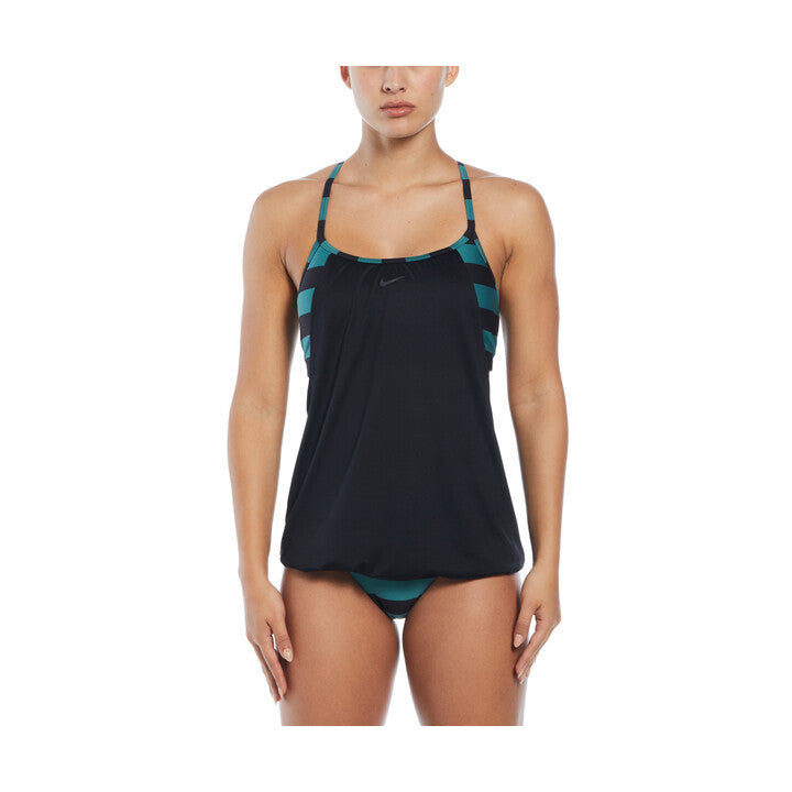 Nike Women Statement Stripe Layered Tankini  Women's Tankini Top  Nike
