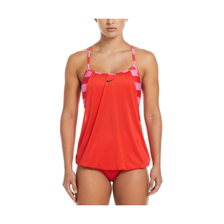 Nike Women Statement Stripe Layered Tankini  Women's Tankini Top  Nike