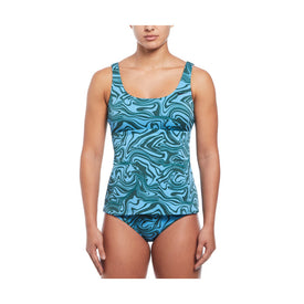 Nike Women Swirl Scoop Neck Tankini  Women's Tankini Top  Nike