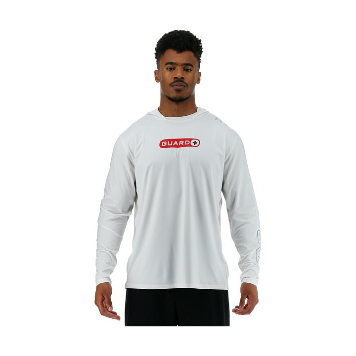 Tyr Men's Vented Long Sleeve Hooded Shirt - Guard  Warm-Ups  Tyr
