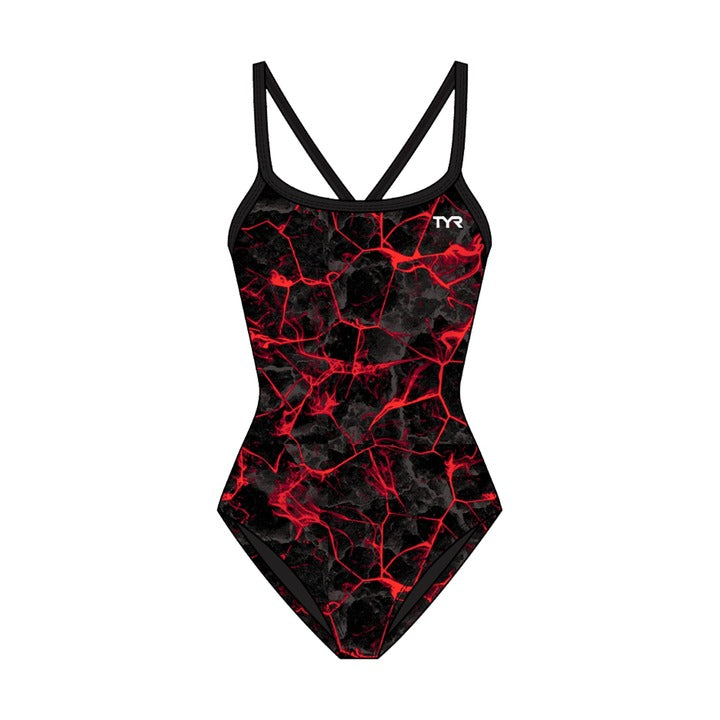TYR Girl’s Diamondfit Durafast Elite One Piece Swimsuit - Synapse  Team Print  Tyr