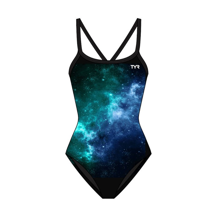 Tyr Girl's Diamondfit Durafast Elite - Starborne  Team Print  Tyr