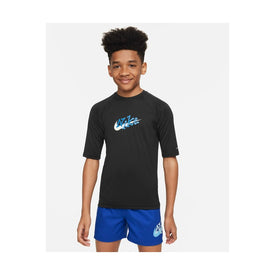 Nike Boy's Scribble Short Sleeve Hydroguard  Short Sleeve Rash Guard  Nike