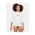 Nike Girl's Logo Short Sleeve Hydroguard  Short Sleeve Rash Guard  Nike