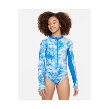 Nike Girl's Dream Clouds Long Sleeve One Piece  Long Sleeve Rash Guard  Nike