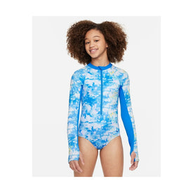 Nike Girl's Dream Clouds Long Sleeve One Piece  Long Sleeve Rash Guard  Nike