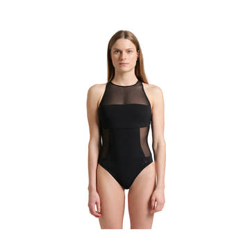 Arena Women's Mesh Panels One Piece Swimsuit Swim Pro Back  One Piece Swimsuits  Arena