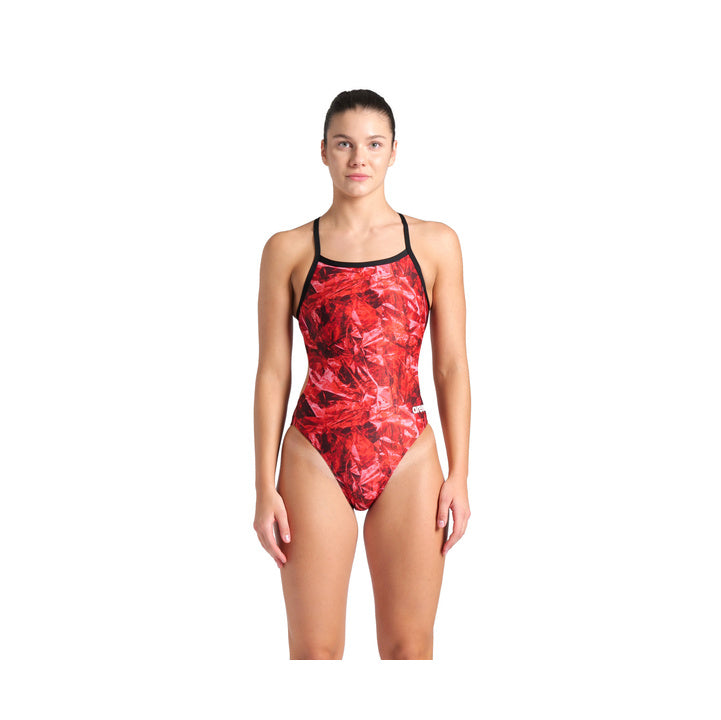 Arena Performance Ondulation Lace Back Badeanzug Damen - Multi Navy - View #10