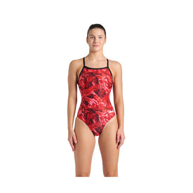 Arena Women's Team Crackle One Piece Swimsuit Lightdrop Back  Swim Team Prints  Arena