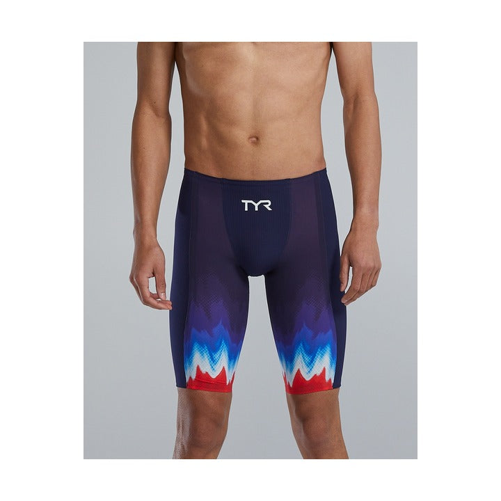 TYR Mens Shockwave High-Waist Jammer Swimsuit - USA  Technical Jammer  Tyr