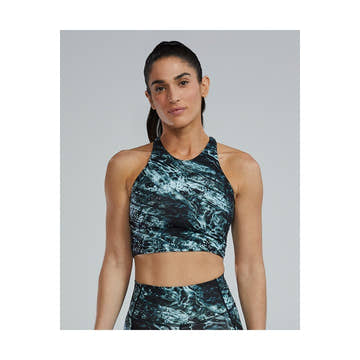 TYR Joule Elite Cropped High Neck Sports Bra  Women's Activewear  Tyr