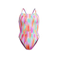 Speedo Women's Swimsuit Printed V-Back One Piece  One Piece Swimsuits  Speedo