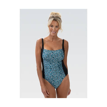 Dolfin Women's Aquashape Dot Print Moderate Square Neck One Piece Swimsuit  One Piece Swimsuits  Dolfin