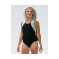 Dolfin Women's Aquashape Black and Mint Color Blocked Moderate One Piece  One Piece Swimsuits  Dolfin