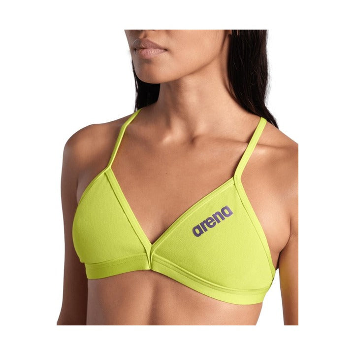 Arena Women Team Swim Top Tie Back Solid  Bikini Top  Arena