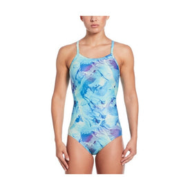 Nike Women's Hydrastrong Multi Print Racerback One Piece Swimsuit  One Piece Swimsuits  Nike