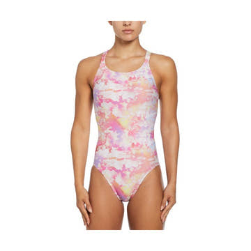 Nike Women's Hydrastrong Multi Print Fastback One Piece Swimsuit  One Piece Swimsuits  Nike