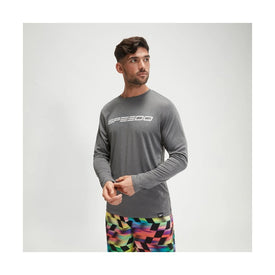Speedo Men's Long Sleeve Graphic Swim Rashguard Shirt  Long Sleeve Rash Guard  Speedo