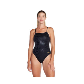 Speedo Women's Printed Tri Back One Piece Swimsuit  One Piece Swimsuits  Speedo