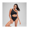 Speedo Women's Flu3Nte Terry Asymmetrical Cut Out One Piece Swimsuit  One Piece Swimsuits  Speedo