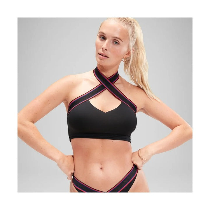 Speedo Women's Flu3Nte Halter Crop Top  Bikini Top  Speedo