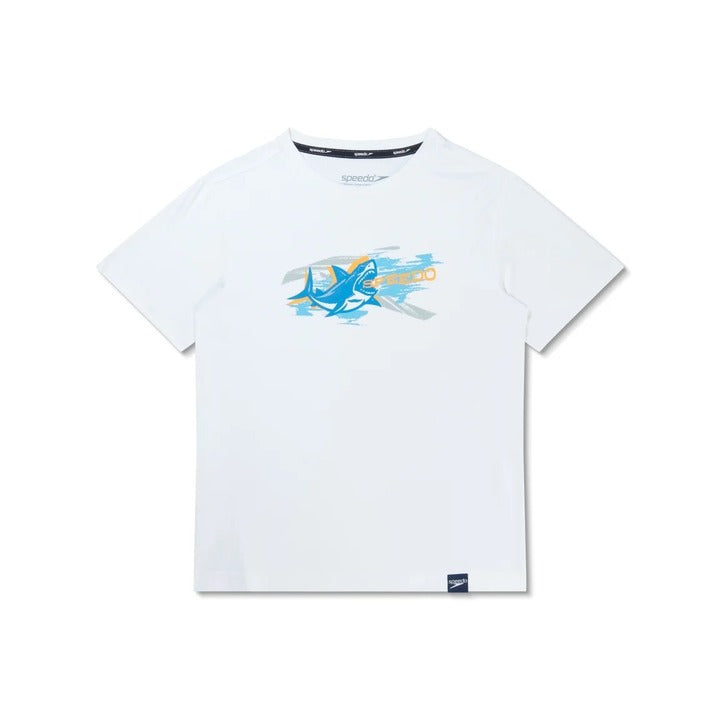 Speedo Boy's Graphic Short Sleeve Swim Shirt  Kids Swimwear  Speedo