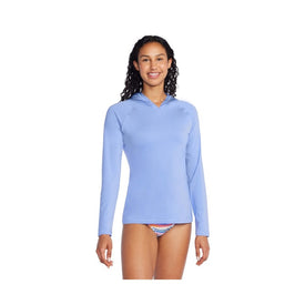 Speedo Women's Long Sleeve Swim Tee With Hood  Long Sleeve Rash Guard  Speedo