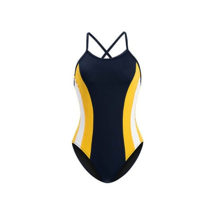Dolfin Women's Reliance Solid Color Block Diver Back One Piece Swimsuit  One Piece Swimsuits  Dolfin
