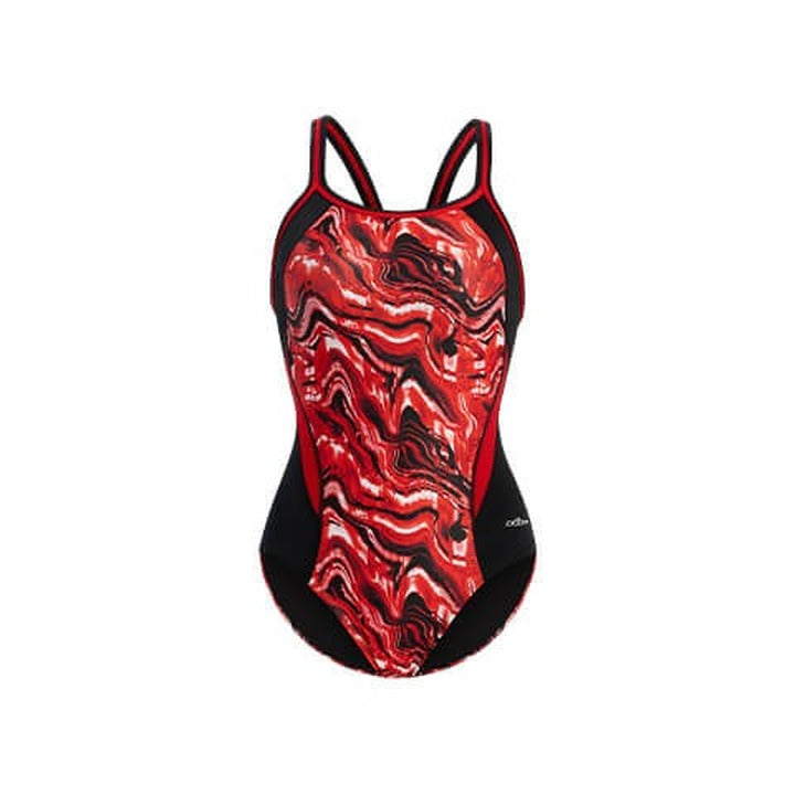 Dolfin Women's Reliance Blaze Color Block DBX Back One Piece Swimsuit  Two Year Team Prints (2025-2026)  Dolfin