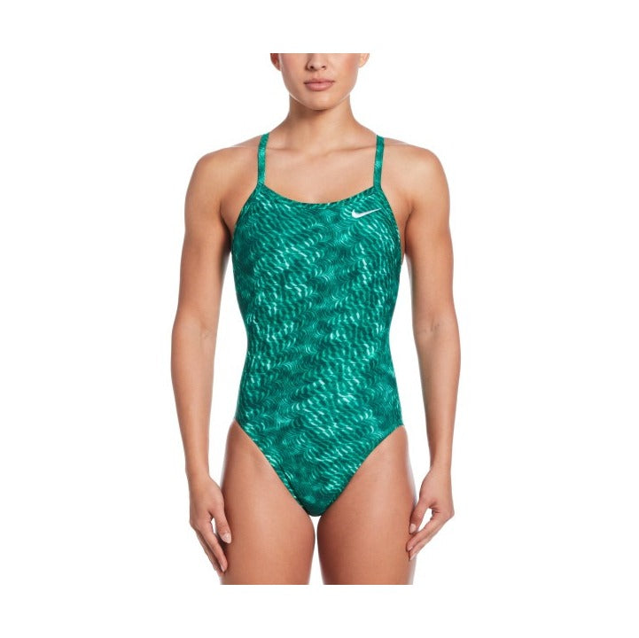 Nike Women's HydraStrong Pool Lanes Racerback One Piece Swimsuit