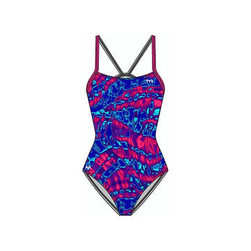 TYR Girls' Swimsuit Ablaze Cutoutfit One Piece    Tyr