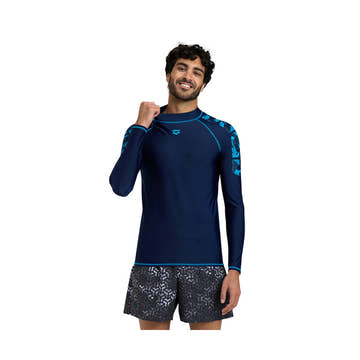 Arena Men's Rashguard Vest Graphic Long Sleeve  Rashguard  Arena