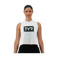 TYR Ultrasoft Women's Graphic Crop Tank Distressed TYR Brick  Crop Top  Tyr
