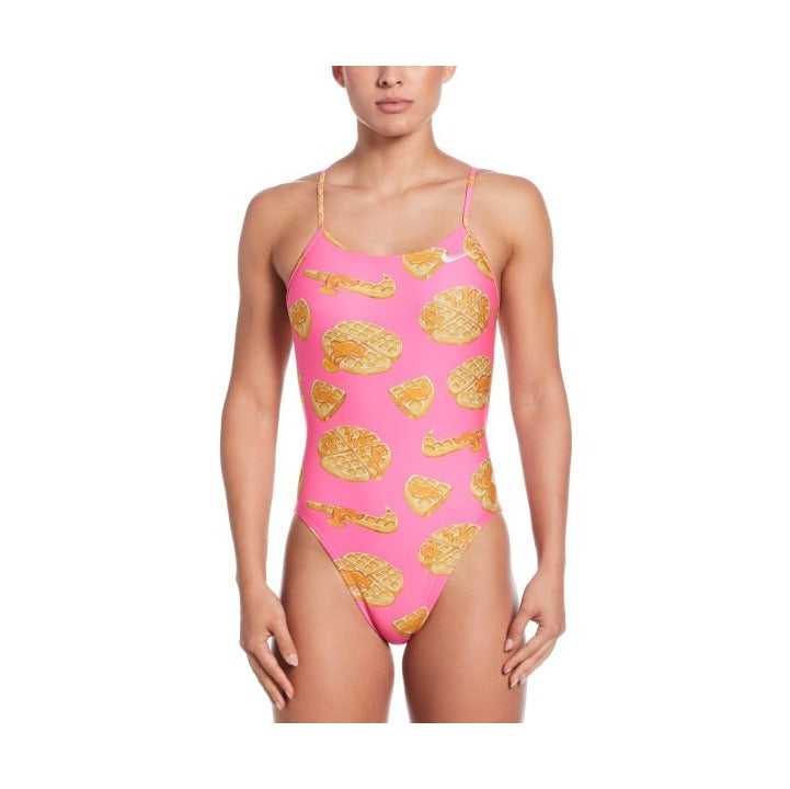 Nike Women's HydraStrong Multi Print Cutout One Piece Swimsuit Extended Colors  One Piece Swimsuits  Nike