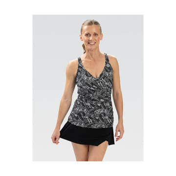 Dolfin Women's Aquashape Botanical Wrap Front Tankini Top  Women's Tankini Top  Dolfin