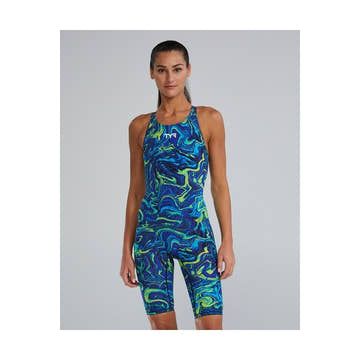 TYR Women's Thresher Hyperblitz Kneeskin Technical Suit  Technical Swimsuits  Tyr