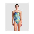 Arena Women's Racing Stripe Xcriss Cross One Piece Swimsuit  One Piece Swimsuits  Arena
