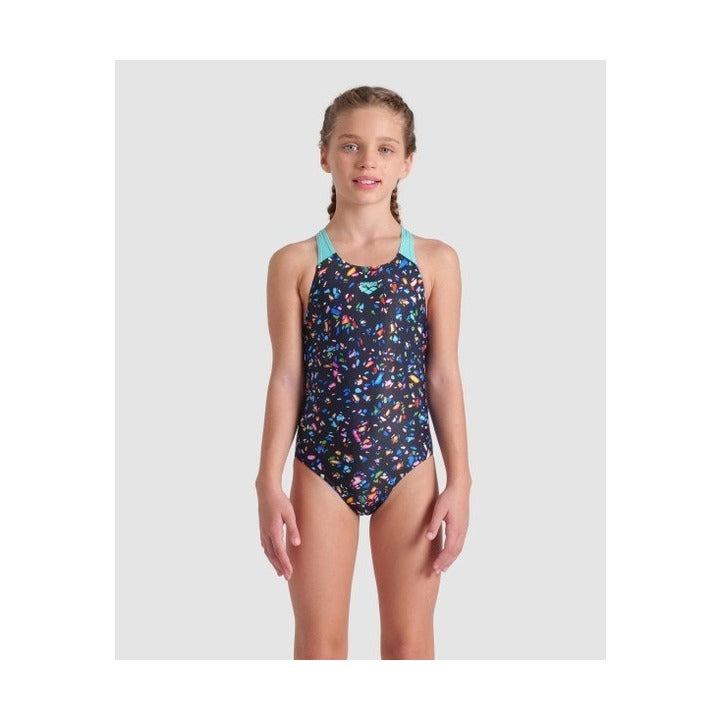Arena Girl's Confetti Swim Pro Back One Piece Swimsuit  Girls One Piece  Arena